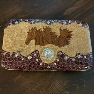 Western Inspired Wallet with checkbook holder